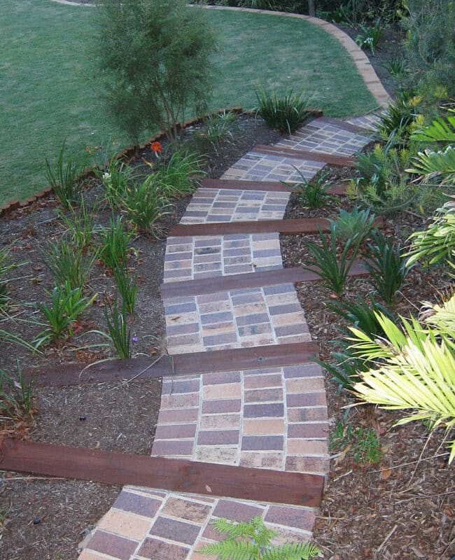 Clay Pavers With Treated Timber Sleepers