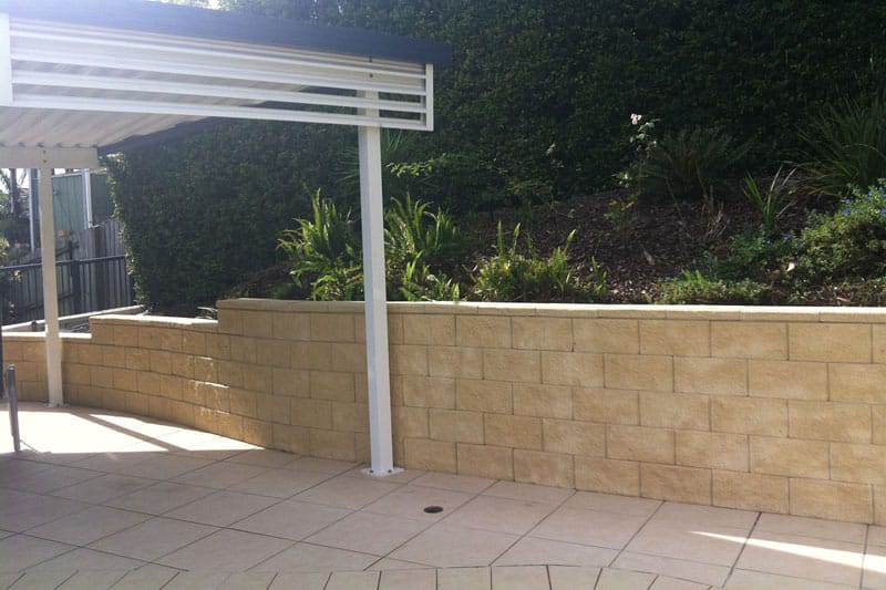 Retaining wall and raised garden bed